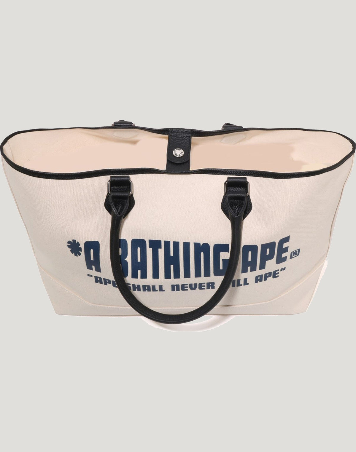 A BATHING APE CANVAS TOTE BAG MENS