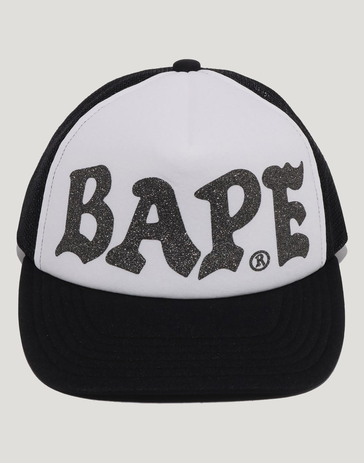BAPE GLITTER PRINT MESH CAP MENS
