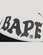 BAPE GLITTER PRINT MESH CAP MENS