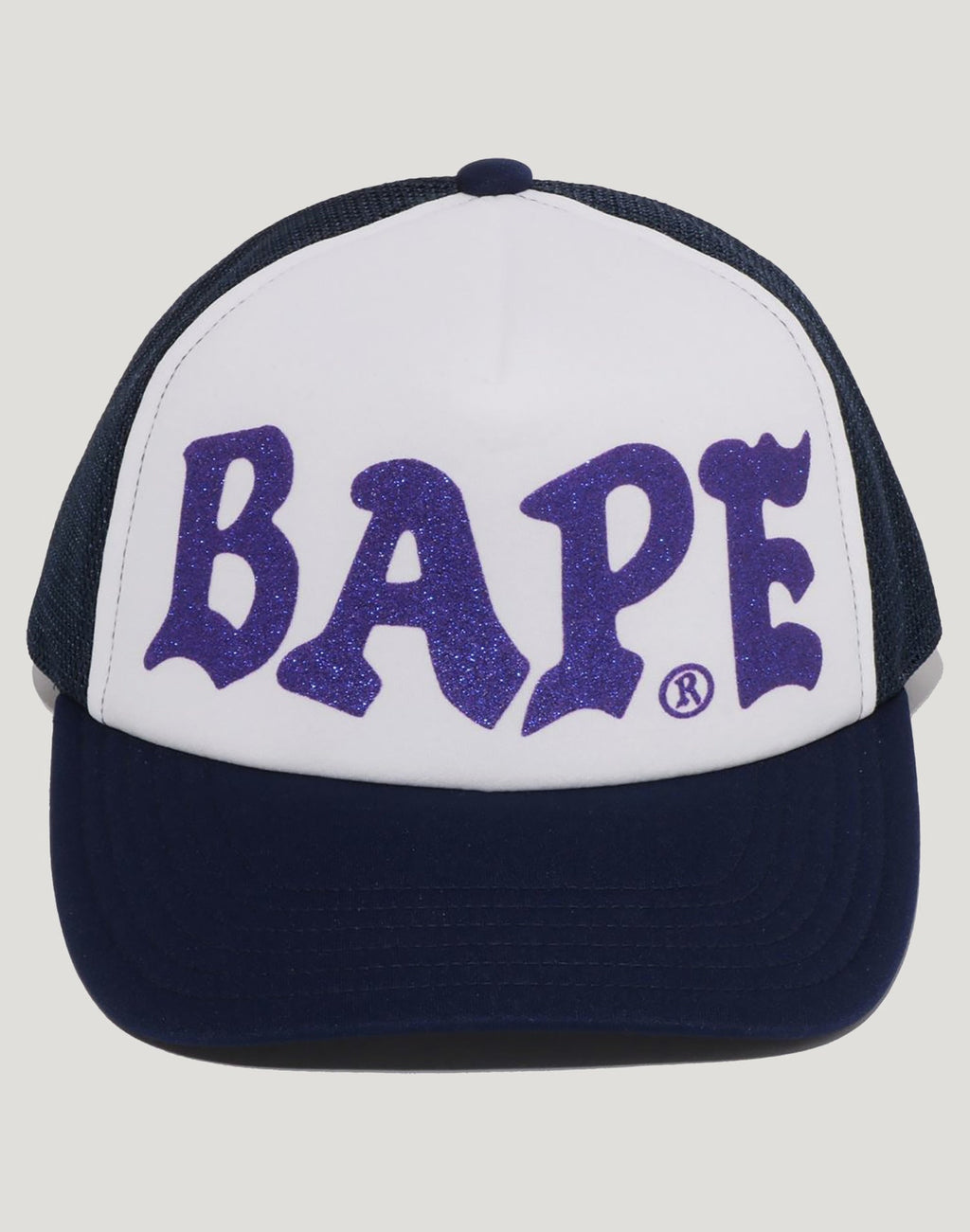 BAPE GLITTER PRINT MESH CAP MENS