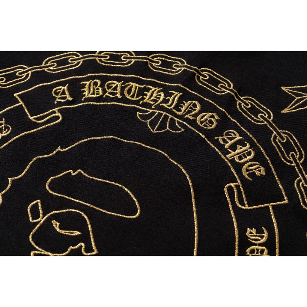 BAPE BLACK EMBROIDERY TEE MENS
