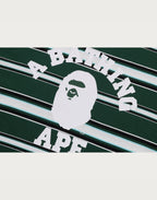 BAPE MENS APE HEAD COLLEGE STRIPE TEE