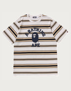 BAPE MENS APE HEAD COLLEGE STRIPE TEE