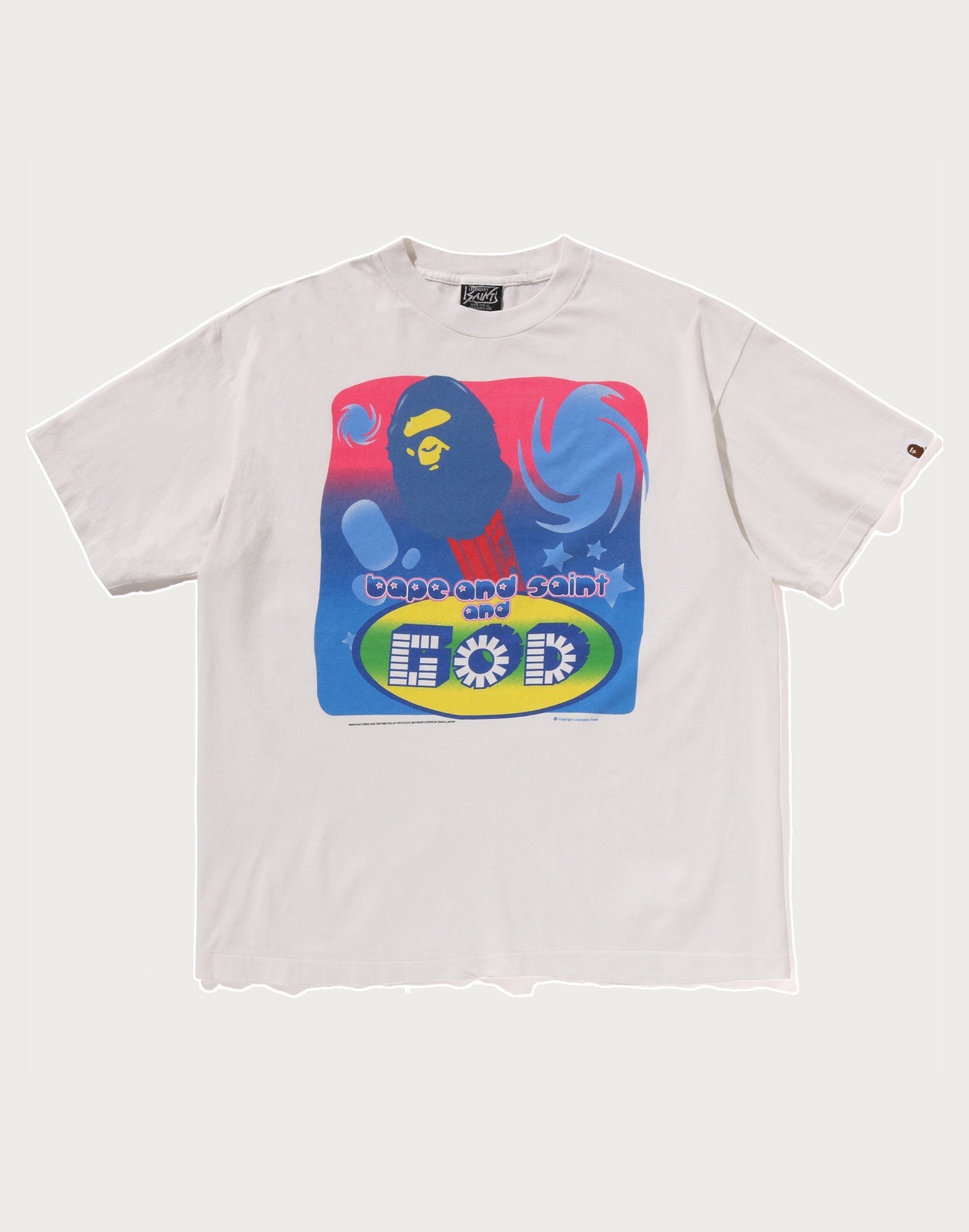 BAPE X SAINT MXXXXXX GOD TEE MENS