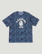 WILD LEOPARD PATTERN COLLEGE RELAXED FIT TEE MENS