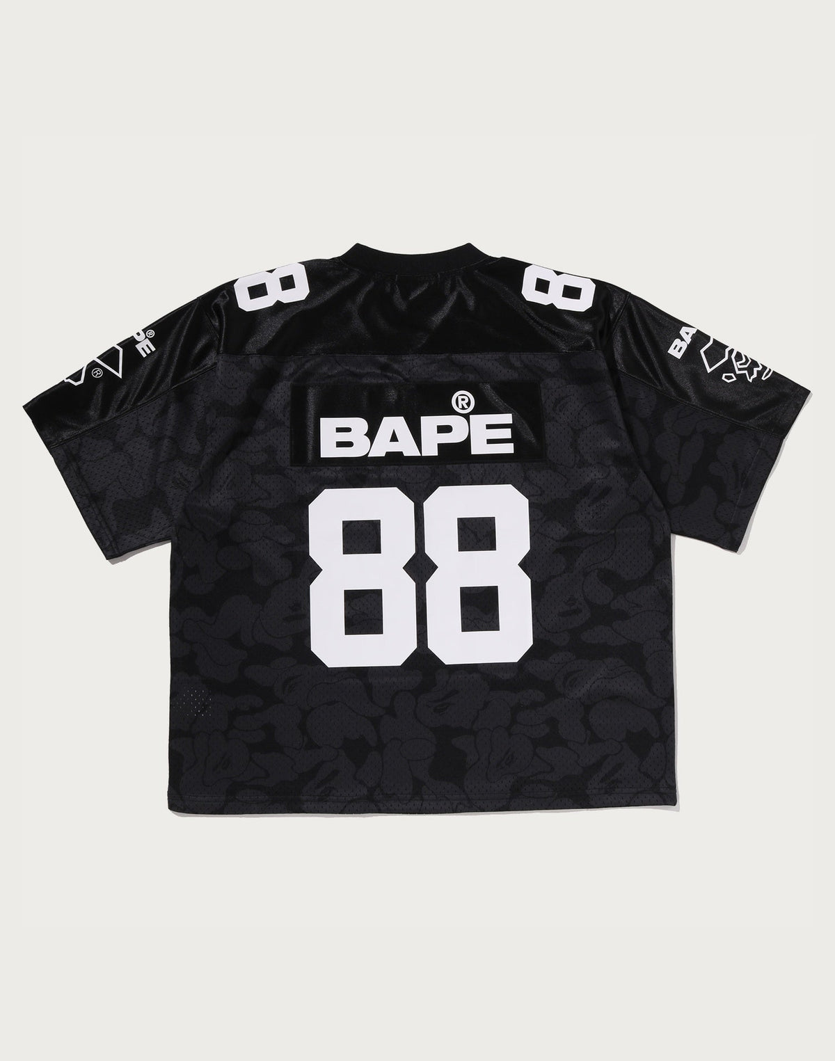 SOLID CAMO MULTI LOGO RELAXED FIT FOOTBALL JERSEY TEE MENS