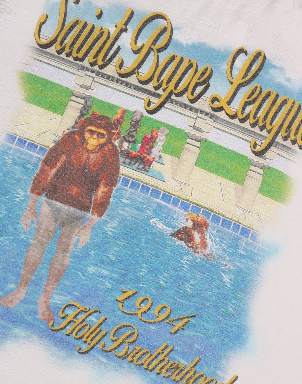 BAPE X SAINT MXXXXXX LEAGUE TEE MENS