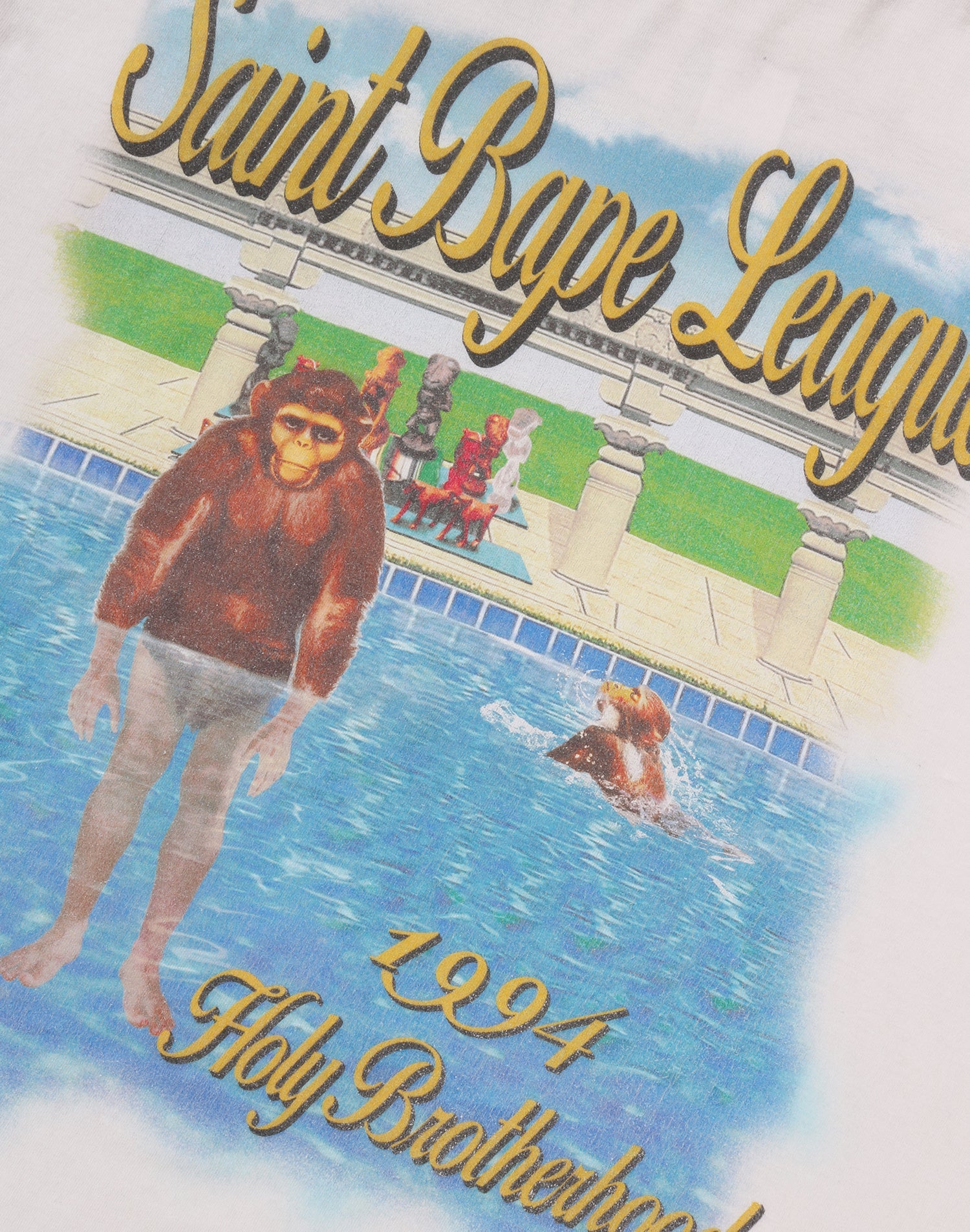 BAPE X SAINT MXXXXXX LEAGUE TEE MENS