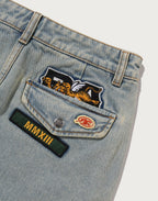 MULTI LOGO DENIM SKIRT LADIES