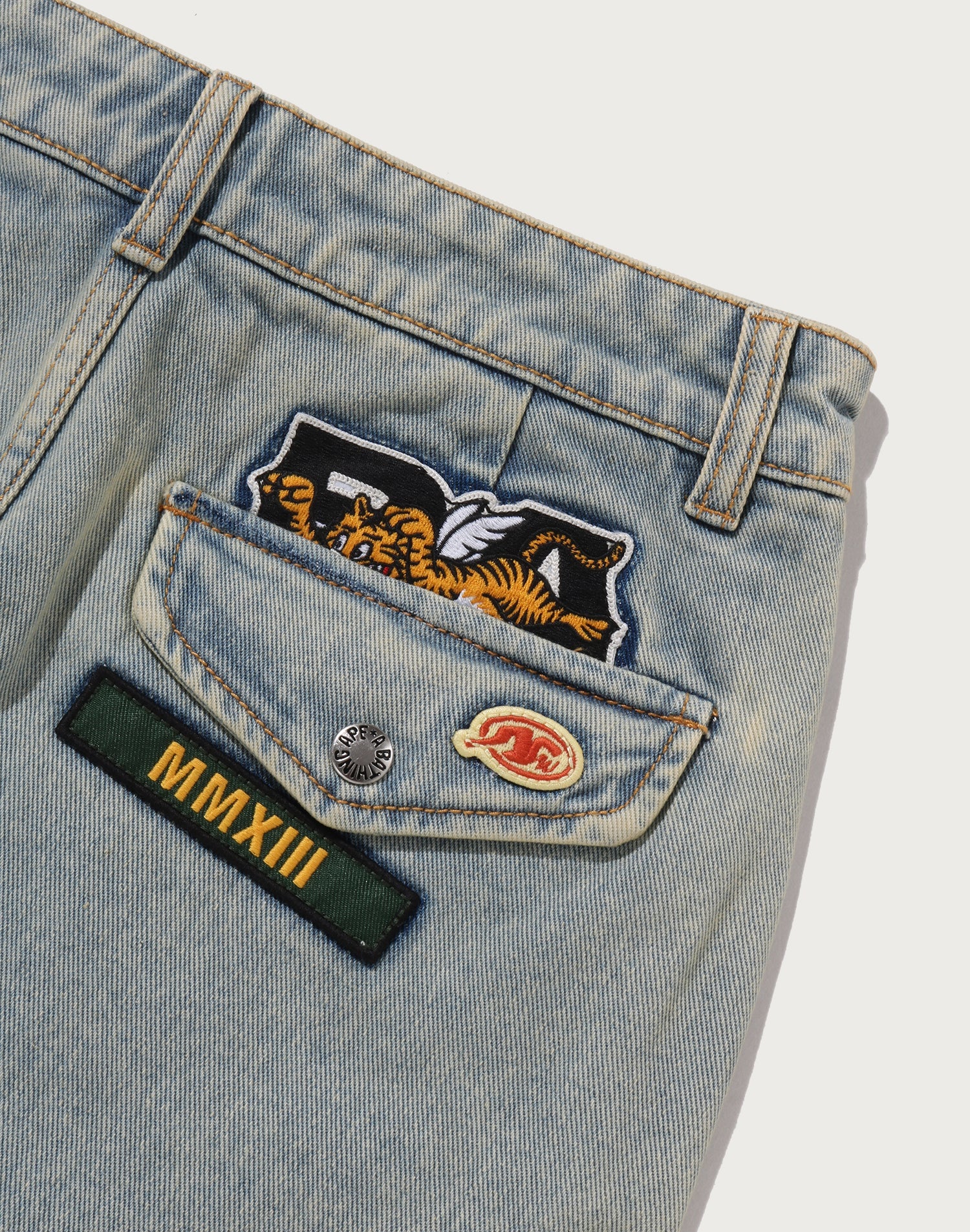 MULTI LOGO DENIM SKIRT LADIES