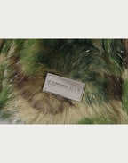 ABC CAMO ONE POINT METALLIC LONG FUR JACQUARD DOWN JACKET LADIES