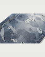 SOLID CAMO JACQUARD DENIM PANTS MENS