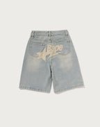 BAPE STA LOGO DENIM JORTS LADIES