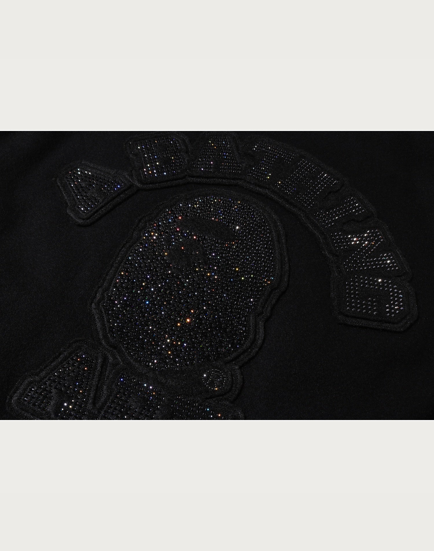 BAPE X SWAROVSKI - DETACHABLE HOODIE VARSITY JACKET MENS