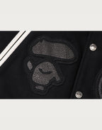 BAPE X SWAROVSKI - DETACHABLE HOODIE VARSITY JACKET MENS
