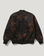MULTI LOGO QUILTED LEATHER BOMBER JACKET MENS