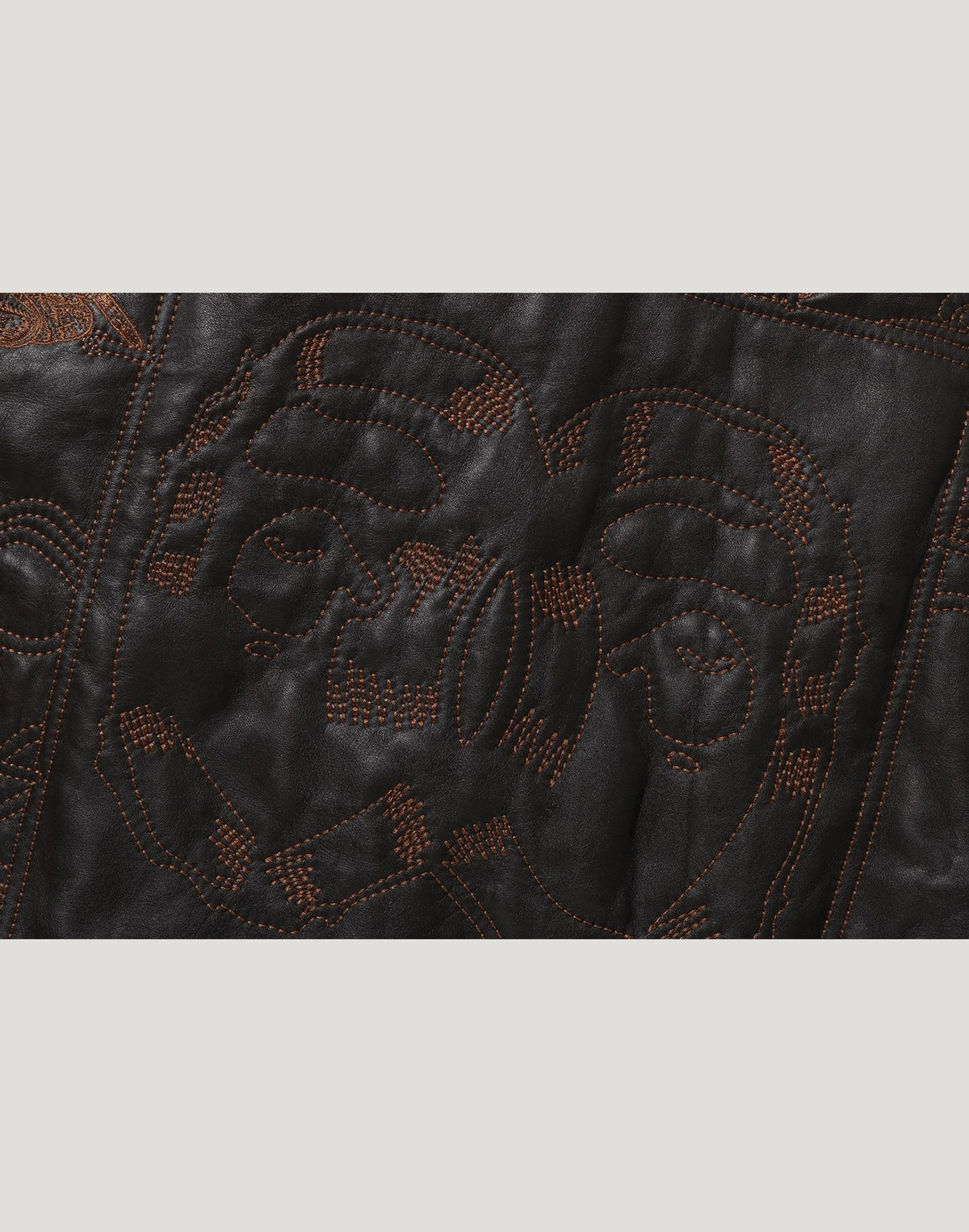 MULTI LOGO QUILTED LEATHER BOMBER JACKET MENS