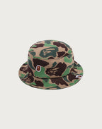 ONE POINT ABC CAMO JACQUARD KNIT BUCKET HAT MENS