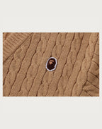 CABLE CROPPED KNIT CARDIGAN LADIES