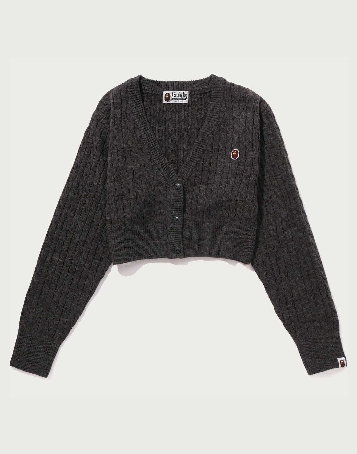 CABLE CROPPED KNIT CARDIGAN LADIES