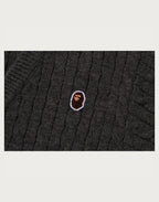 CABLE CROPPED KNIT CARDIGAN LADIES