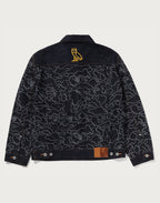 BAPE X OVO NEON 1ST CAMO JACQUARD DENIM JACKET MENS