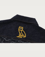 BAPE X OVO NEON 1ST CAMO JACQUARD DENIM JACKET MENS