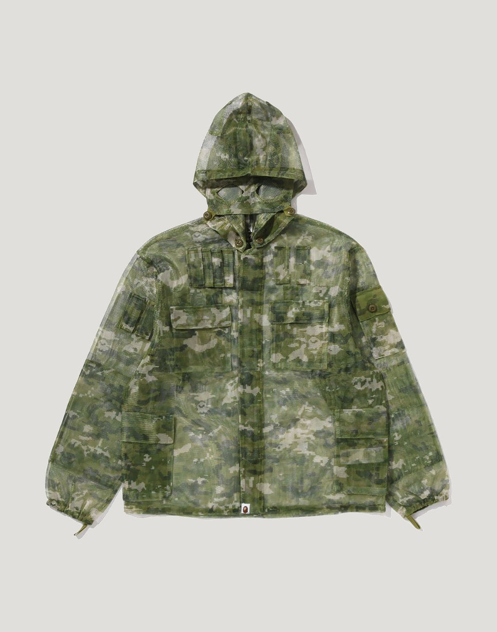 MULTI PIXEL CAMO MASK HOODED SHIRT JACKET MENS