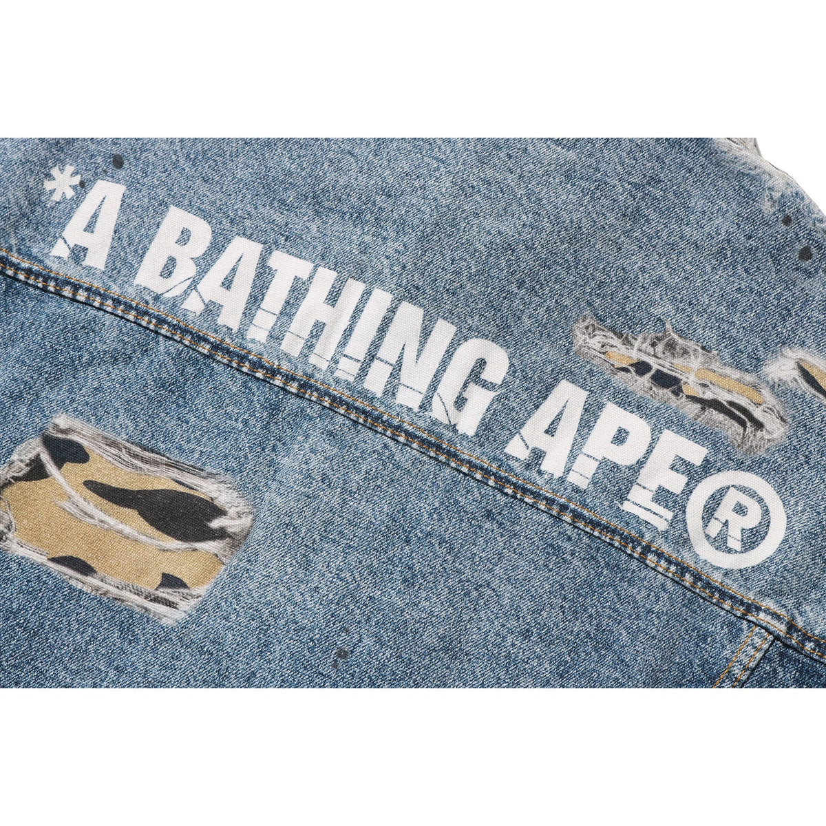 FAKE PRINT TRUCKER JACKET MENS