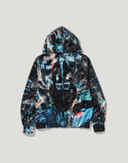 OVERALL PRINT CREASE HOODED JACKET MENS