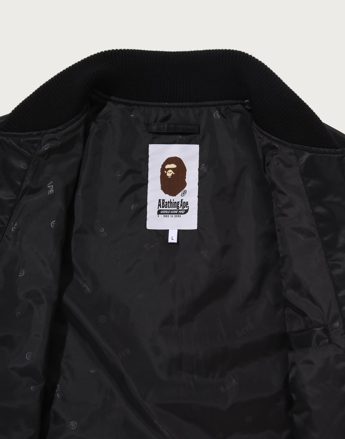 BAPE NYLON VARSITY JACKET MENS