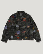 HYBRID CAMO MULTI BADGE JACKET MENS