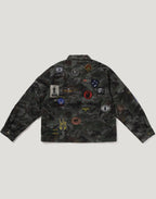 HYBRID CAMO MULTI BADGE JACKET MENS
