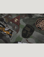 HYBRID CAMO MULTI BADGE JACKET MENS