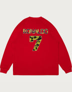 BAPE X CR7 LIFE MULTI LOGO POLY RELAXED FIT LS FOOTBALL JERSEY MENS