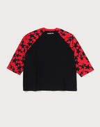 STA PATTERN BAPE STA RAGLAN CROPPED FIT LS TEE MENS