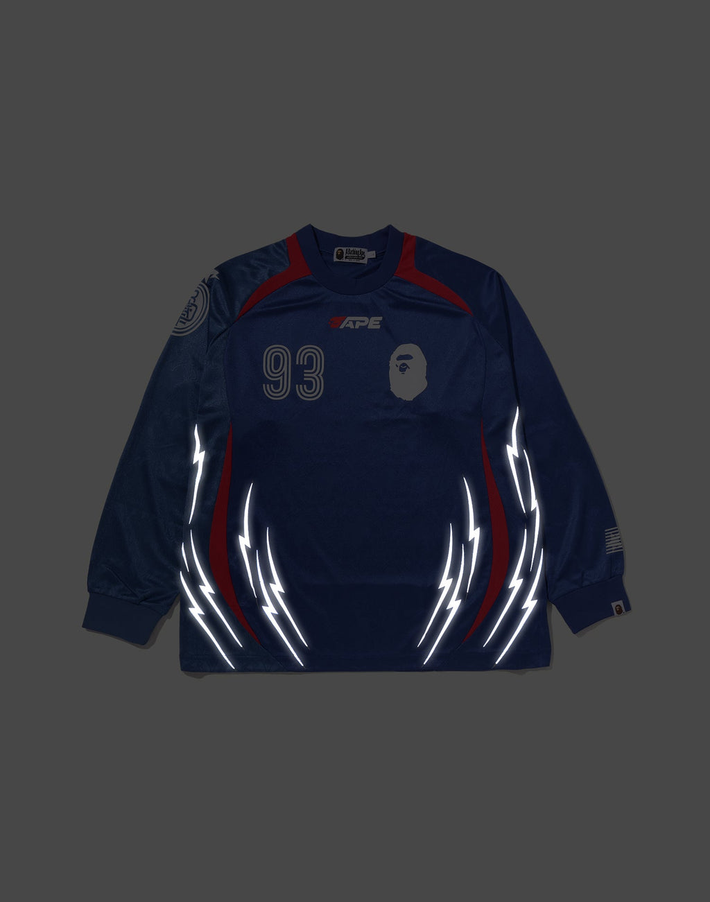 MULTI LOGO RELAXED FIT FOOTBALL LS JERSEY MENS
