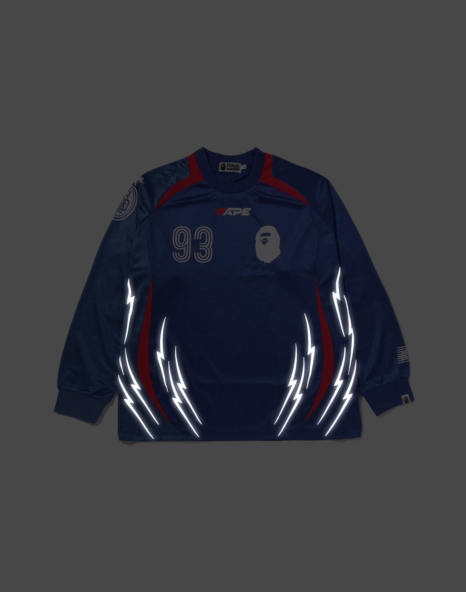 MULTI LOGO RELAXED FIT FOOTBALL LS JERSEY MENS