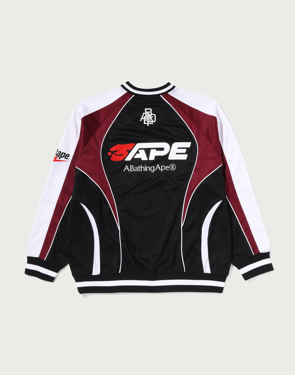 BAPE SOCCER LOGO WARM UP RELAXED FIT LS TEE MENS