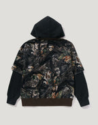 TREE EDGE CAMO LAYERED PULLOVER HOODIE MENS