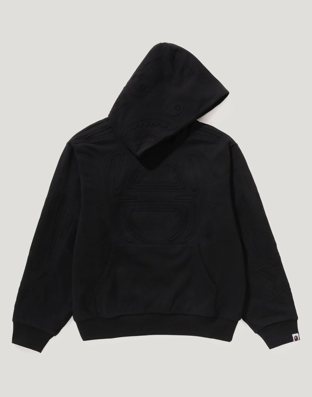 PADDED SHARK CROPPED FIT PULLOVER HOODIE MENS
