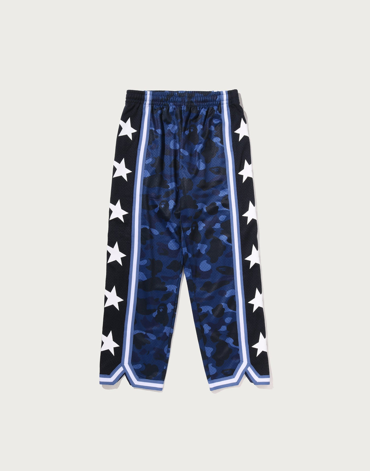 COLOR CAMO MESH HIGH SPLIT SNAP BUTTON RELAXED FIT PANTS MENS