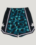 COLOR CAMO MESH RELAXED FIT SHORTS MENS
