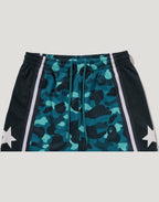COLOR CAMO MESH RELAXED FIT SHORTS MENS