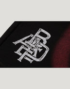 HEAVY WASH HAND DRAW FOOTBALL LOGO RELAXED FIT SWEAT SHORTS MENS