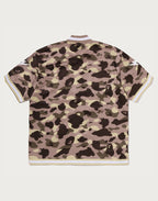 COLOR CAMO MESH WARM UP RELAXED FIT SHIRT MENS
