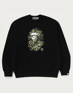 ABC CAMO APE HEAD RELAXED FIT CREWNECK SWEATSHIRT MENS