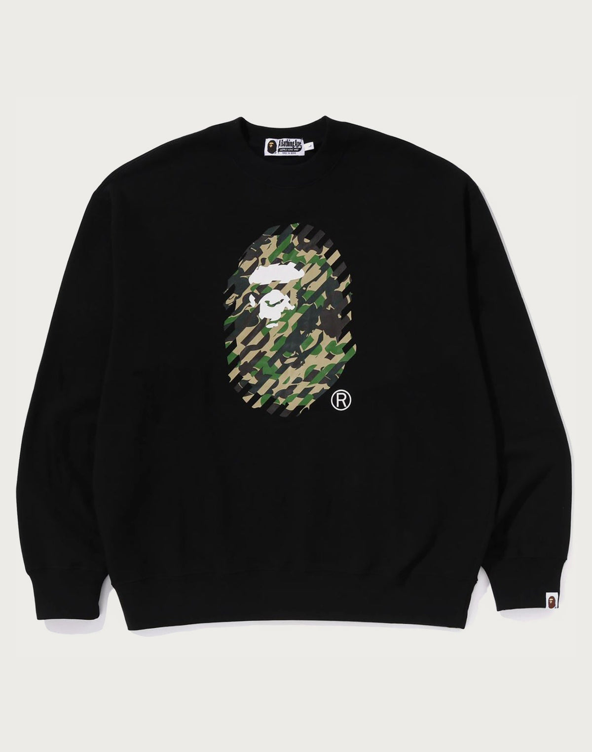 ABC CAMO APE HEAD RELAXED FIT CREWNECK SWEATSHIRT MENS