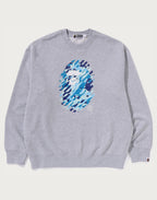 ABC CAMO APE HEAD RELAXED FIT CREWNECK SWEATSHIRT MENS