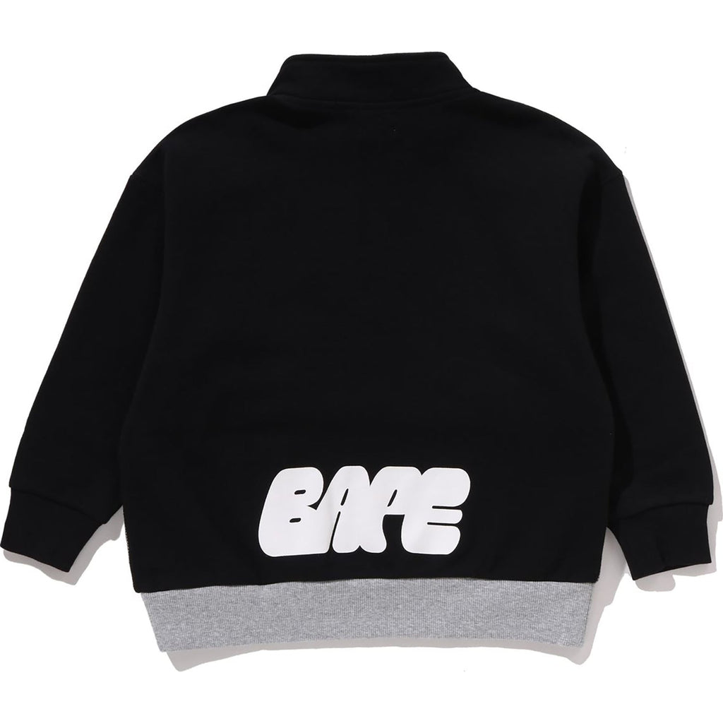 BAPE RELAXED FIT HALF ZIP SWEATSHIRT KIDS